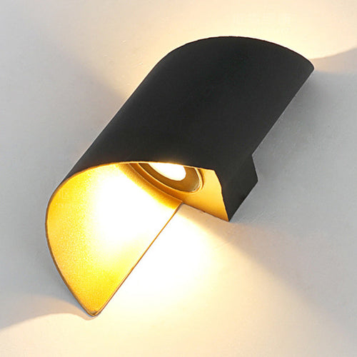 BowLift Modern Minimalist Waterproof Spiral LED Wall Light – Aluminum & Acrylic, Ideal Bedroom Lighting