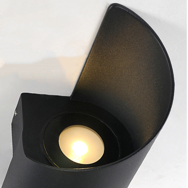 BowLift Modern Minimalist Waterproof Spiral LED Wall Light – Aluminum & Acrylic, Ideal Bedroom Lighting