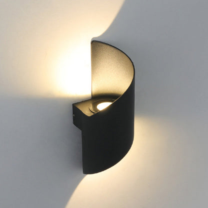 BowLift Modern Minimalist Waterproof Spiral LED Wall Light – Aluminum & Acrylic, Ideal Bedroom Lighting
