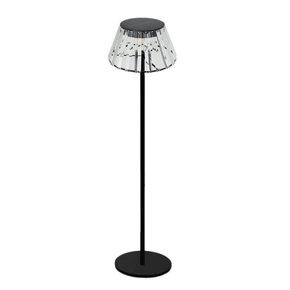 Contemporary Industrial Waterproof Solar USB Iron Glass Outdoor LED Standing Floor Lamp For Garden | Bowlift