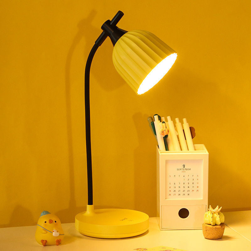 BowLift Modern Minimalist Round Folded ABS LED Table Lamp for Living Room — Sleek, Energy-Efficient Lighting