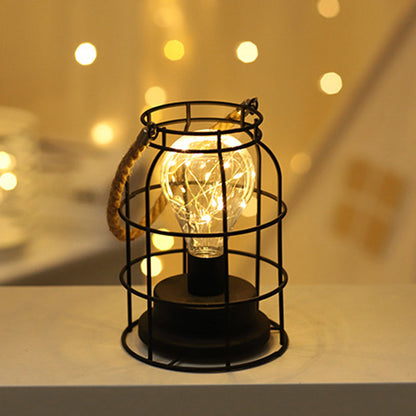 BowLift Modern Minimalist LED Table Lamp with Iron Frame — Vertical Striped Pattern, Square & Round Design for Living Room