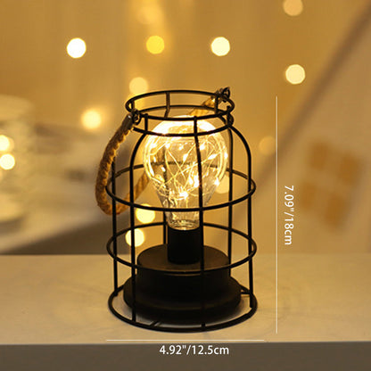 BowLift Modern Minimalist LED Table Lamp with Iron Frame — Vertical Striped Pattern, Square & Round Design for Living Room
