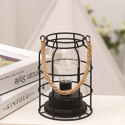 BowLift Modern Minimalist LED Table Lamp with Iron Frame — Vertical Striped Pattern, Square & Round Design for Living Room