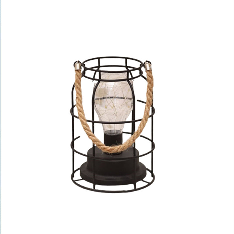 BowLift Modern Minimalist LED Table Lamp with Iron Frame — Vertical Striped Pattern, Square & Round Design for Living Room