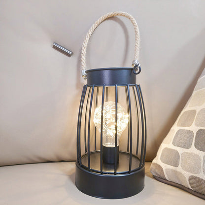 BowLift Modern Minimalist LED Table Lamp with Iron Frame — Vertical Striped Pattern, Square & Round Design for Living Room