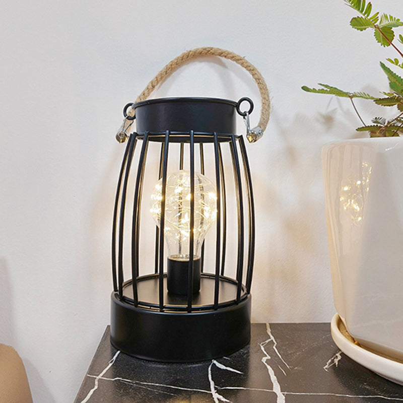 BowLift Modern Minimalist LED Table Lamp with Iron Frame — Vertical Striped Pattern, Square & Round Design for Living Room