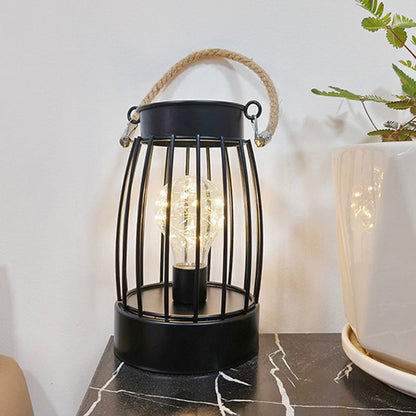 BowLift Modern Minimalist LED Table Lamp with Iron Frame — Vertical Striped Pattern, Square & Round Design for Living Room