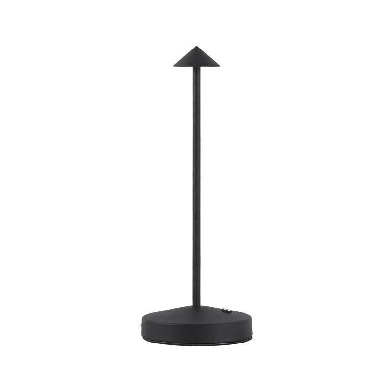 BowLift Modern Minimalist LED Table Lamp — Triangular, Cone & Round Forms in Acrylic Cylinder and Iron for Living Room