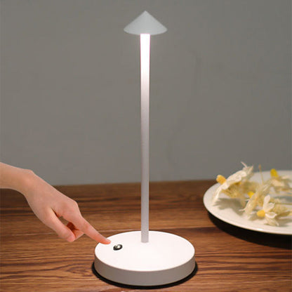 BowLift Modern Minimalist LED Table Lamp — Triangular, Cone & Round Forms in Acrylic Cylinder and Iron for Living Room