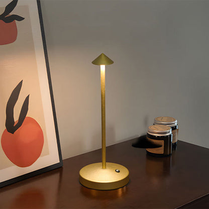 BowLift Modern Minimalist LED Table Lamp — Triangular, Cone & Round Forms in Acrylic Cylinder and Iron for Living Room