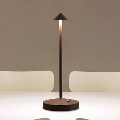 BowLift Modern Minimalist LED Table Lamp — Triangular, Cone & Round Forms in Acrylic Cylinder and Iron for Living Room