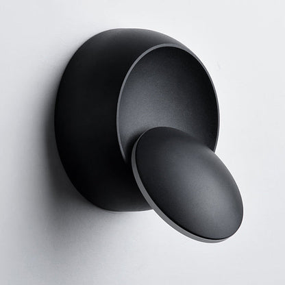 BowLift Contemporary Nordic Iron Round Eclipse Rotatable LED Wall Light — Ideal Bedside Nightstand Sconce