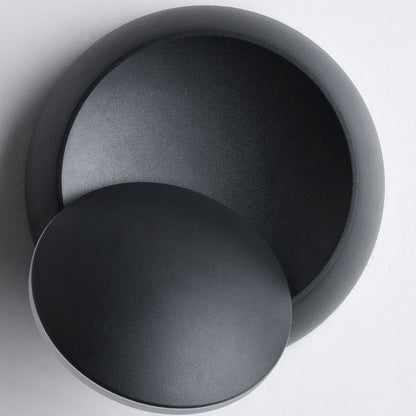 BowLift Contemporary Nordic Iron Round Eclipse Rotatable LED Wall Light — Ideal Bedside Nightstand Sconce