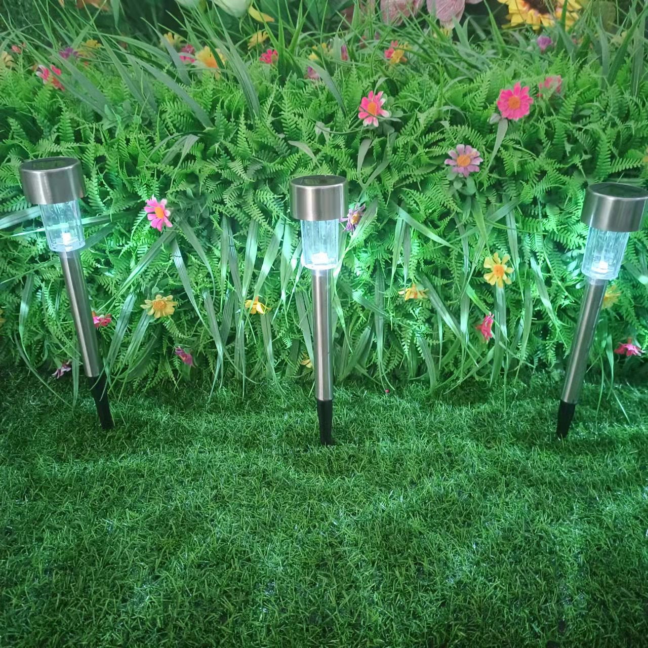 LZINA™ | Modern simplicity solar waterproof stainless steel cylinder LED landscape lighting outdoor light for the garden