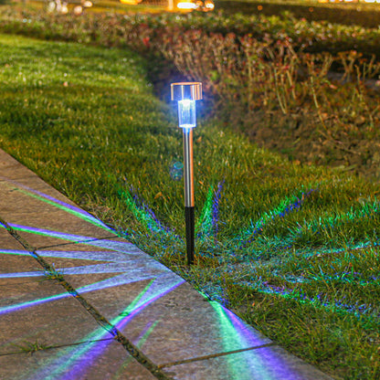 LZINA™ | Modern simplicity solar waterproof stainless steel cylinder LED landscape lighting outdoor light for the garden