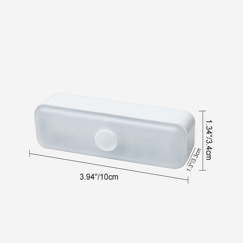 BowLift Modern Minimalist Rechargeable LED Wall Light with Magnetic Suction Cup, Rectangular Plastic Strip Night Light for Studying