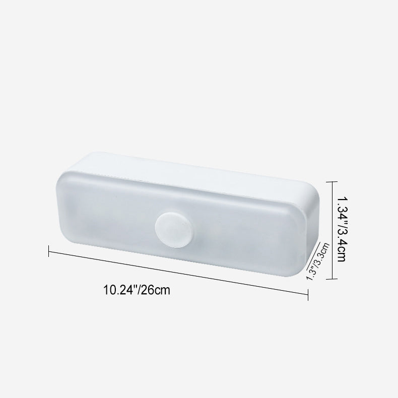 BowLift Modern Minimalist Rechargeable LED Wall Light with Magnetic Suction Cup, Rectangular Plastic Strip Night Light for Studying