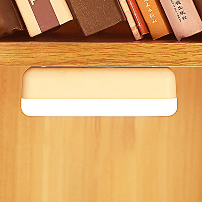 BowLift Modern Minimalist Rechargeable LED Wall Light with Magnetic Suction Cup, Rectangular Plastic Strip Night Light for Studying