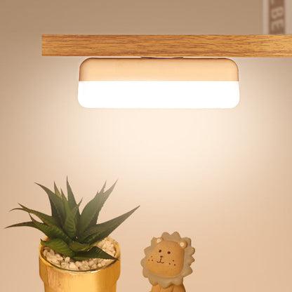 BowLift Modern Minimalist Rechargeable LED Wall Light with Magnetic Suction Cup, Rectangular Plastic Strip Night Light for Studying
