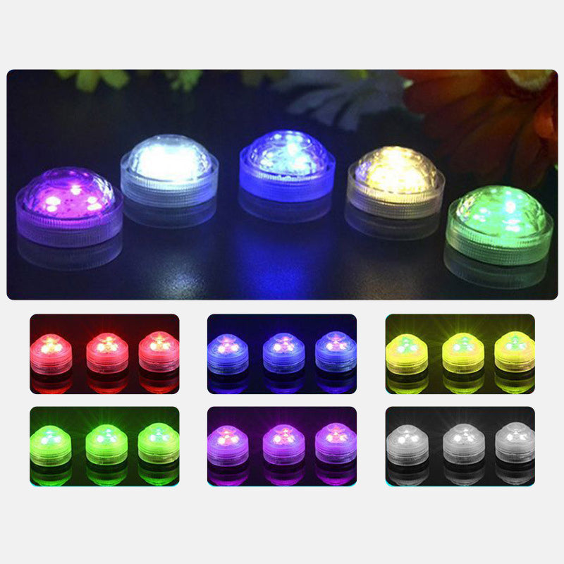 LZINA™ | Modern Simplicity waterproof Battery PS round underwater LED landscape lighting outdoor light for outdoor patio