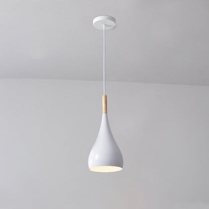 BowLift | Nordic Iron Wood Aluminum Pumpkin Water Drop 1-Light Pendant Light for Dining Room
