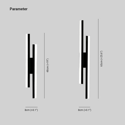 BowLift | Alana Modern LED Wall Light - Elegant Black/Gold Wall Lighting for Living Room and Bedroom