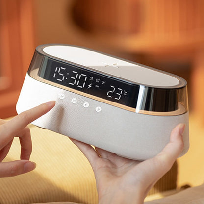 LZINA™ | Night Light Wireless Charging Alarm Clock Retro Bluetooth Speaker