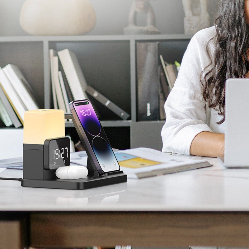 LZINA™ | Multi-Functional Night Light Clock Wireless Charger