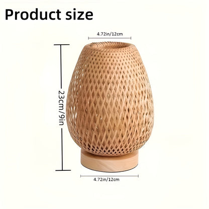 BowLift Bamboo Table Lamp with USB Power – Eco-Friendly, Energy-Saving Design