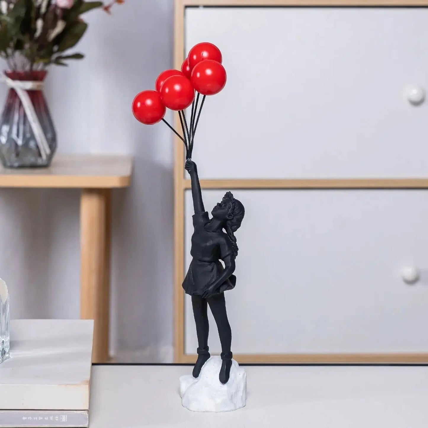 LZINA™ | Banksy flying Balloon Girl Statue