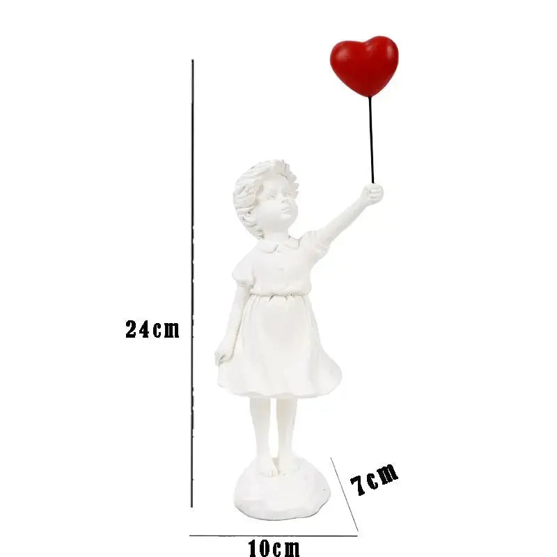 LZINA™ | Banksy flying Balloon Girl Statue