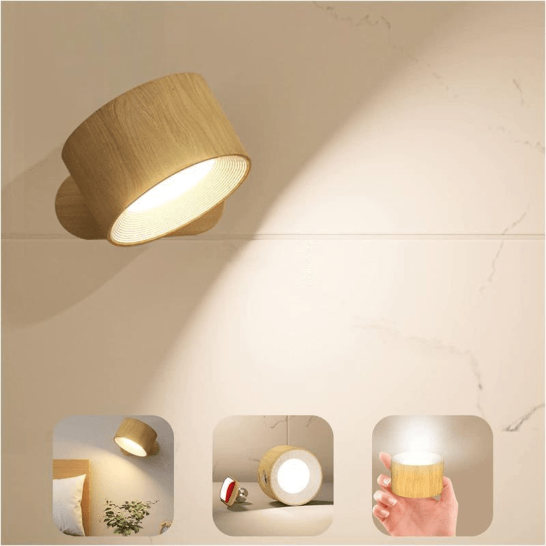 BowLift 360° Wireless Rechargeable Wall Light — Flexible, All-Angle LED Illumination