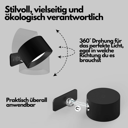 BowLift 360° Wireless Rechargeable Wall Light — Flexible, All-Angle LED Illumination