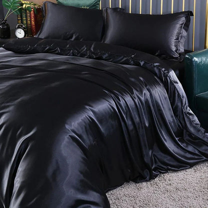 LZINA™ | Elegant Satin Silk Bedding Set - Luxurious Comfort for Every Night