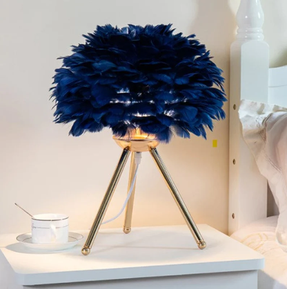 BowLift Blossom Table Lamp – Exquisite Feather-Inspired Design with Dimmable Light