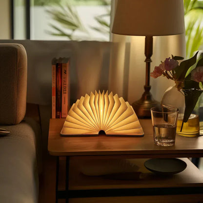 LZINA™ | LED Folding Book Light – Unique and Quirky Gift Idea for Book Lovers, Perfect for Reading Nooks or Bedside Tables | Creative and Compact Night Light