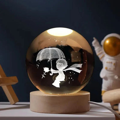 LZINA™ | Luminous Crystal Ball LED Night Light Decor