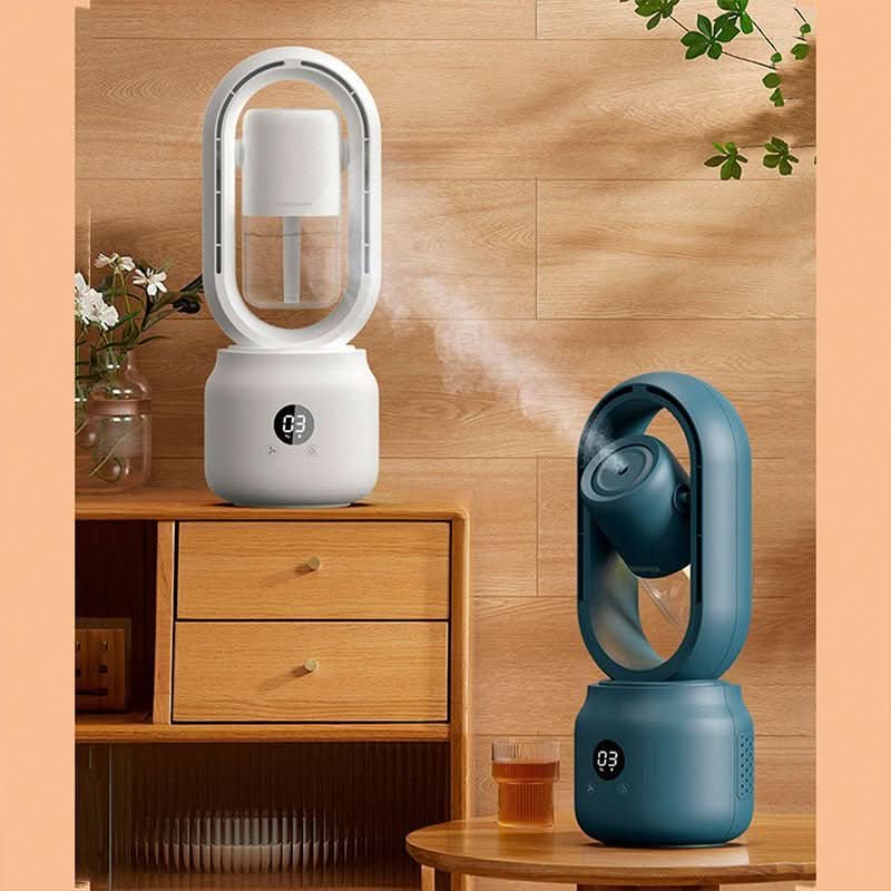 LZINA™ | Portable fan without blades with humidifier and night light for refreshing comfort