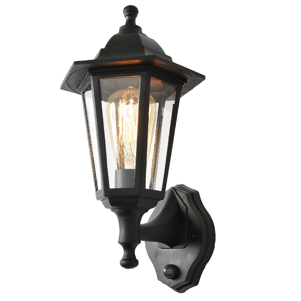 LZINA™ | Black Outdoor Vintage Hanging Lamp with PIR