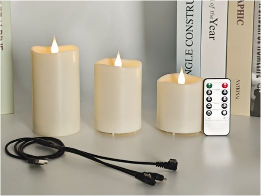 LZINA™ | 3 Piece Set TruGlow Solar Candles