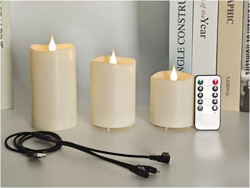 LZINA™ | 3 Piece Set TruGlow Solar Candles