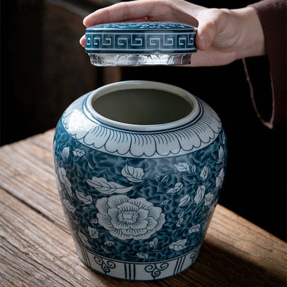 BowLift | Ceramic airtight container tea box tea can moisture-protected storage tank tea container storage bottle tea organizer jar tea cans
