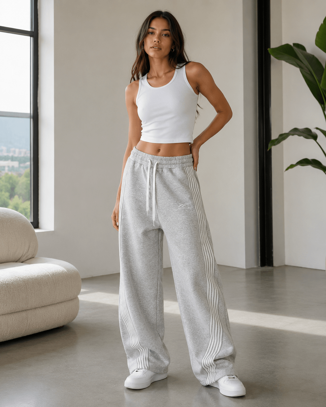 Women’s Y2K Embroidered Cargo Joggers Drawstring Sweatpants