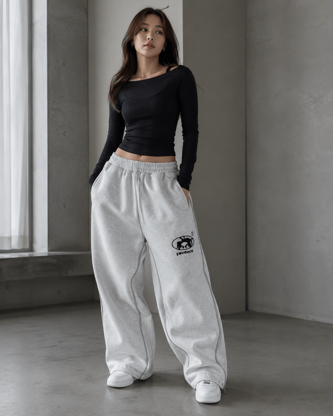 Women’s Y2K Embroidered Cargo Joggers Drawstring Sweatpants
