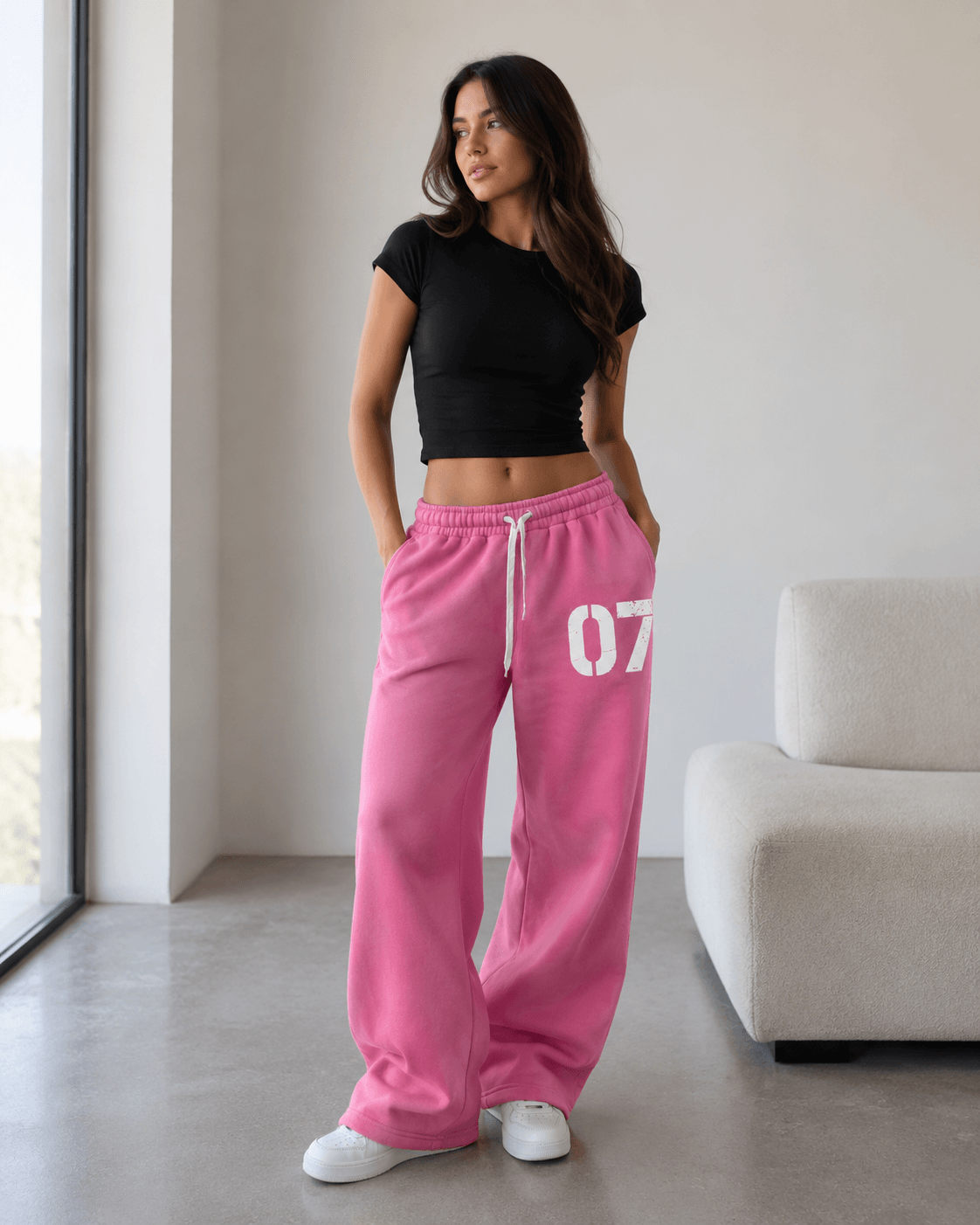 Women’s Y2K Embroidered Cargo Joggers Drawstring Sweatpants