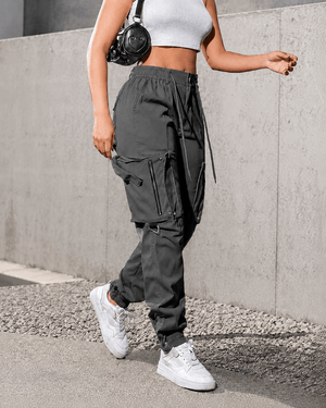 Women’s Tactical Cargo Joggers Drawstring Outdoor Trousers