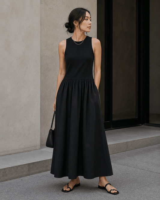 Women's Sleeveless Maxi Dress – Casual Fit & Flare A-Line Summer Dress