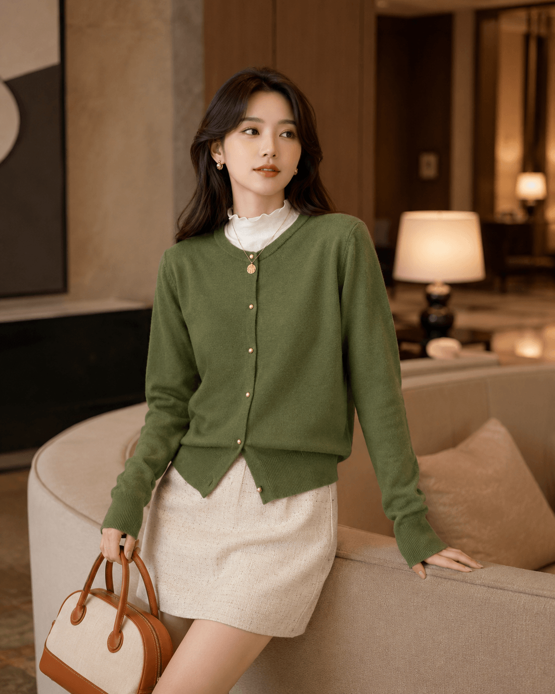Women’s Turtleneck Knit Jumper with Long Sleeves, Regular Fit and Soft Stretch