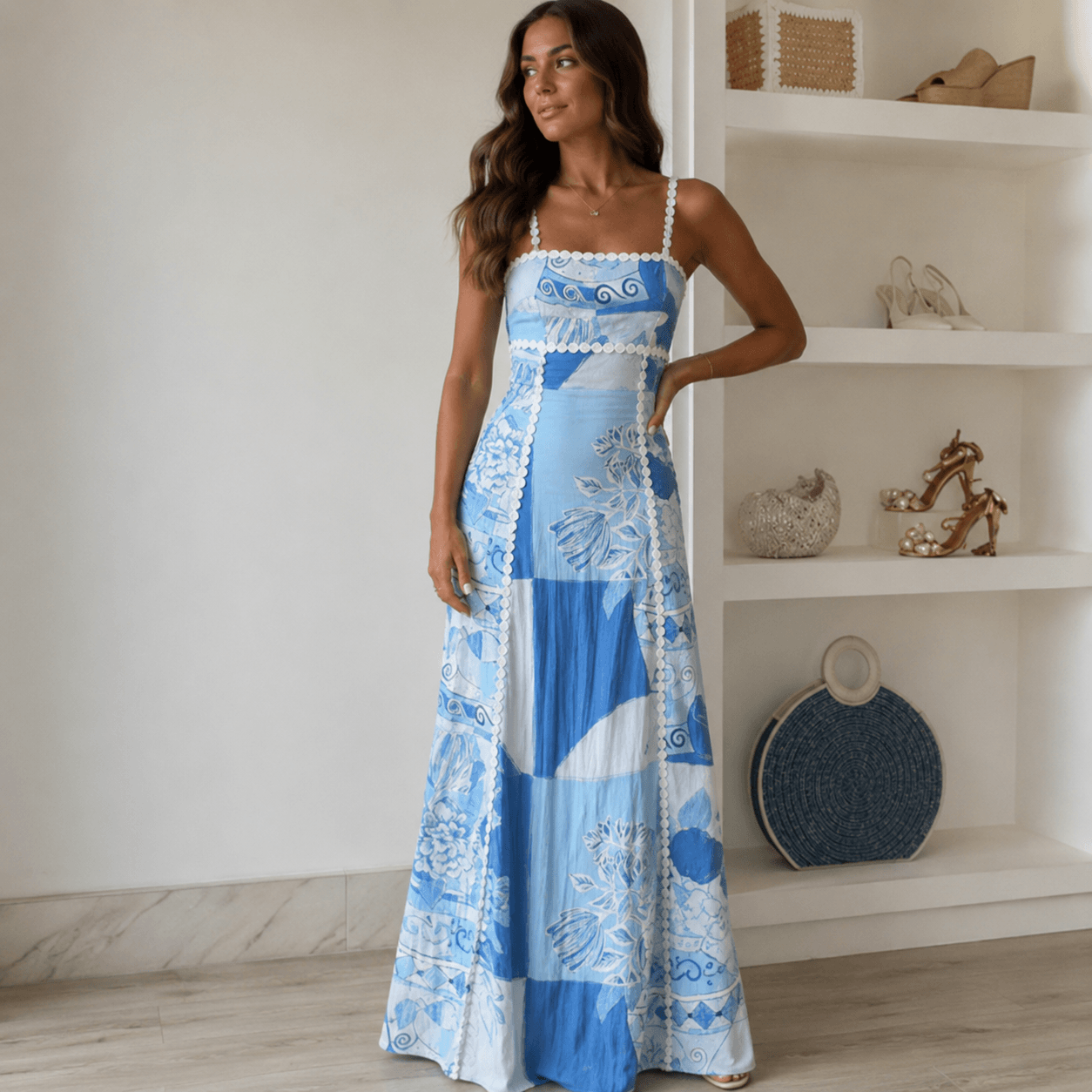 Women's Blue Wedding Guest Dress
